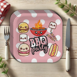 Niedlich Kawaii GRILLEN Party Babydusche Pappteller