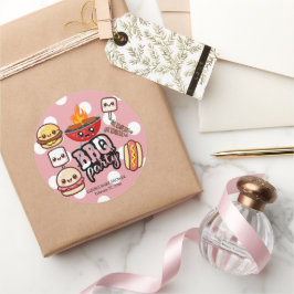 Niedlich Kawaii GRILLEN Party Babydusche Runder Aufkleber