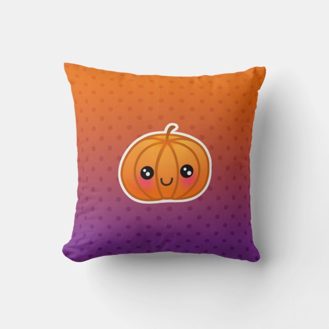 Niedlich Kawaii Halloween Cartoon Pumpkin Design Kissen (Vorderseite)