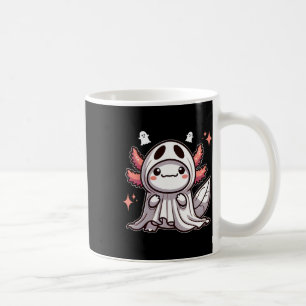 Niedlich Kawaii Halloween Ghost Axolotl Kaffeetasse