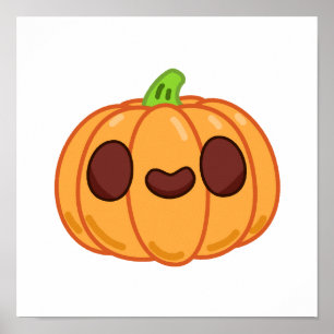 Niedlich Kawaii Halloween Pumpkin Poster
