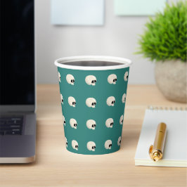 Niedlich Kawaii Halloween Skull Polka Dots Mitte g Pappbecher