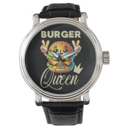 Niedlich Kawaii Hamburger Armbanduhr