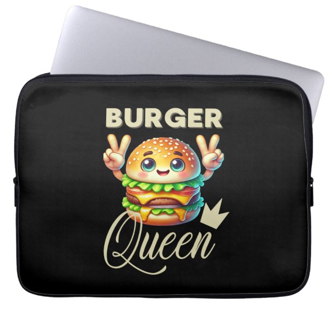 Niedlich Kawaii Hamburger Laptopschutzhülle (Vorderseite)