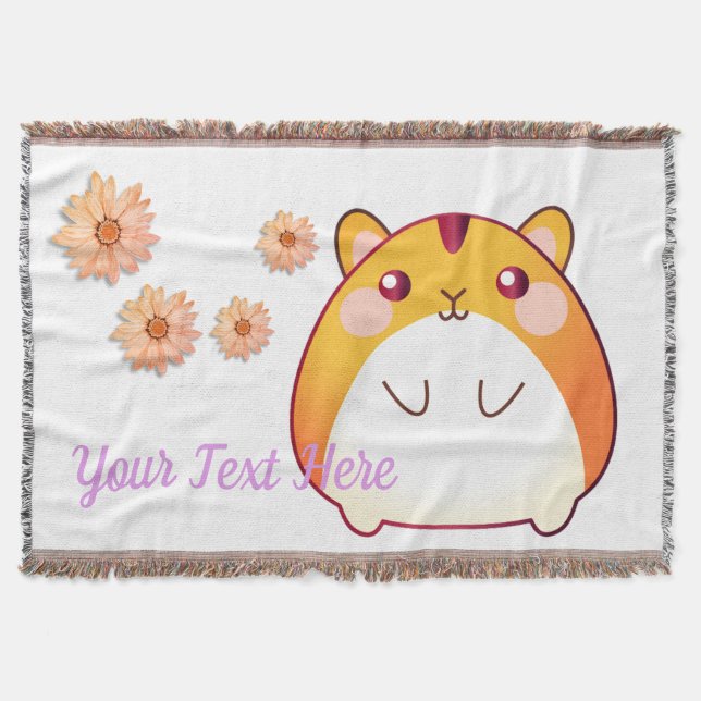 Niedlich Kawaii Hamster Custom Decke (Vorderseite)