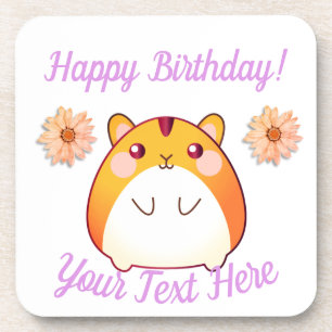 Niedlich Kawaii Hamster Custom Getränkeuntersetzer