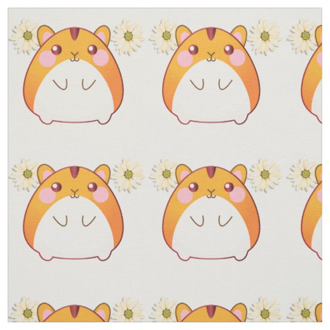 Niedlich Kawaii Hamster Fabric Stoff (Muster)