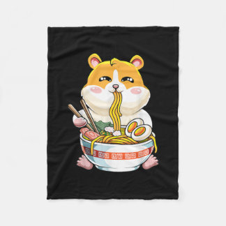 Niedlich Kawaii Hamster Ramen Anime Fleecedecke