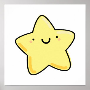 Niedlich Kawaii Happy Star Poster