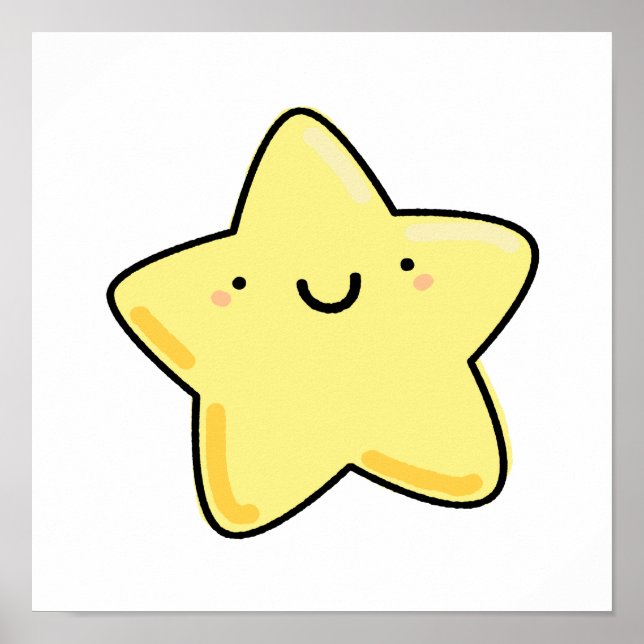 Niedlich Kawaii Happy Star Poster (Vorne)