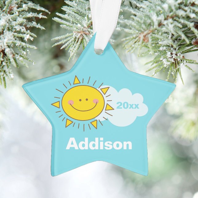 Niedlich Kawaii Happy Sunshine Baby First Christma Ornament (Von Creator hochgeladen)
