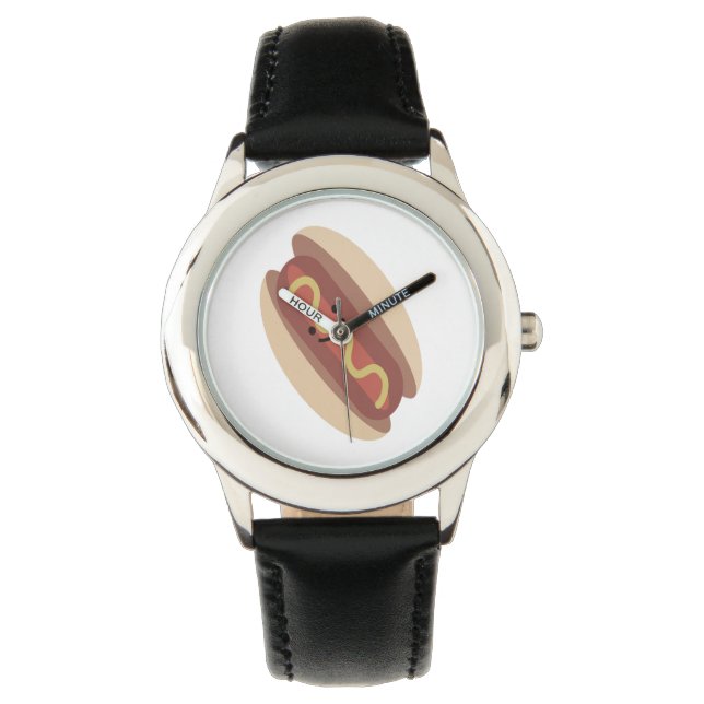 Niedlich Kawaii Hot Dog Armbanduhr (Vorderseite)