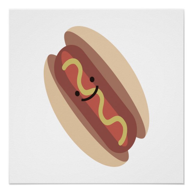 Niedlich Kawaii Hot Dog Poster (Vorderseite)