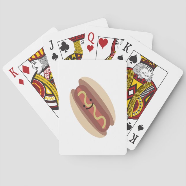 Niedlich Kawaii Hot Dog Spielkarten (Rückseite)