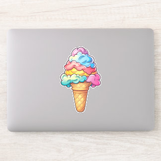 Niedlich Kawaii Ice Creme Cone | Süße Leckerei Aufkleber