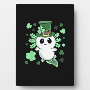 Niedlich Kawaii Irish St. Patrick's Day Axolotl T- Fotoplatte
