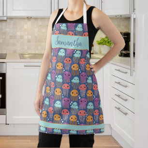 Niedlich Kawaii Jellyfish Personalisiert Schürze