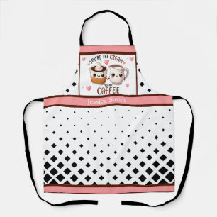 Niedlich Kawaii Kaffee und Creme Schürze