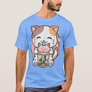 Niedlich Kawaii Katze Boba Blubble Milk Tee Anime