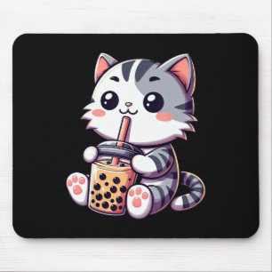 Niedlich Kawaii Katze Boba Blubble Milk Tee Anime Mousepad