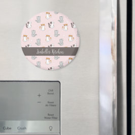 Niedlich Kawaii Katzen Personalisiert Magnet