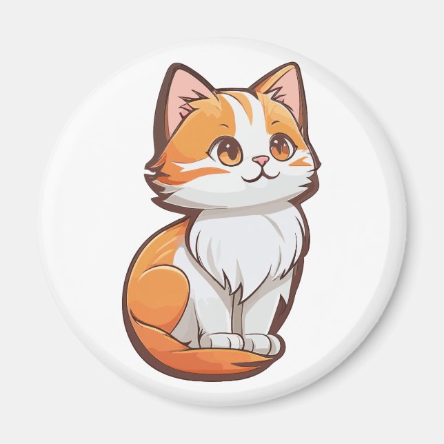 Niedlich Kawaii Kitten Magnet (Vorne)