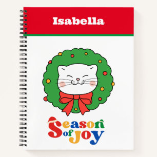 Niedlich Kawaii Kitty Cat Weihnachtszeit der Freud Notizbuch