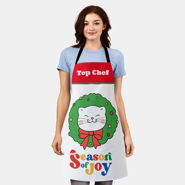 Niedlich Kawaii Kitty Cat Weihnachtszeit der Freud Schürze (Getragen)
