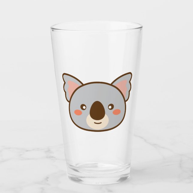 Niedlich Kawaii Koala Glas (Vorderseite)