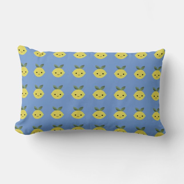 Niedlich Kawaii Lemon Lendenkissen (Vorderseite)