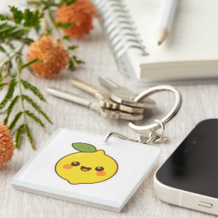 Niedlich Kawaii Lemon Schlüsselanhänger