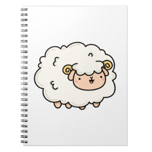 Niedlich Kawaii Little Lamb Notizblock