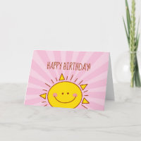 Niedlich Kawaii Little Sunshine Pink Happy Birthda
