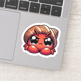 Niedlich Kawaii Mad Hermit Crab Aufkleber