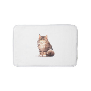Niedlich Kawaii Maine Coon Big Cat Badematte