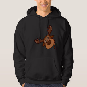 Niedlich Kawaii Moose Elk Deer Funny Alaska Moose Hoodie