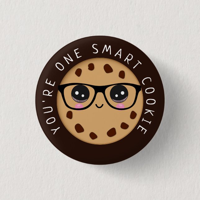 Niedlich Kawaii One Smart Cookie Button (Vorderseite)