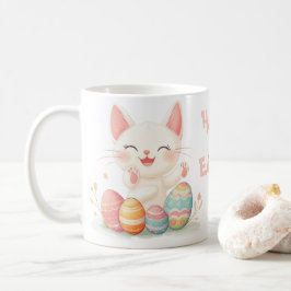 Niedlich Kawaii Osterkatze Tasse - Pastell Kitty O