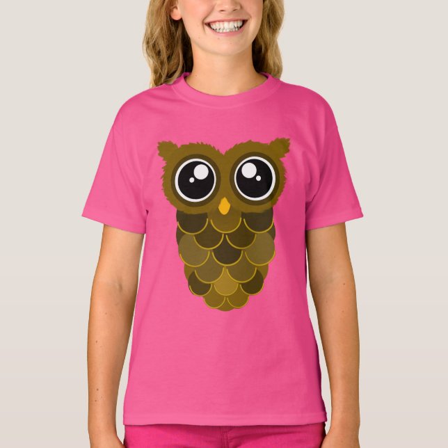 Niedlich Kawaii Owl T - Shirt (Vorderseite)