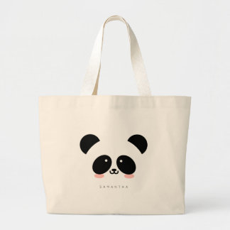 Niedlich Kawaii Panda | Geben Sie Ihren Namen in d Jumbo Stoffbeutel