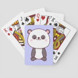 Niedlich Kawaii Panda Lila Spielkarten