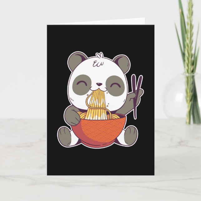 Niedlich Kawaii Panda Ramen Japanisches Geschenk Karte (Vorderseite)