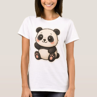 Niedlich Kawaii Panda T - Shirt