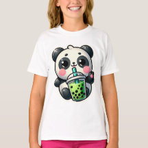 Niedlich Kawaii Panda trinkt Boba Bubble Tea Kawai