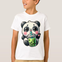 Niedlich Kawaii Panda trinkt Boba Bubble Tea Kawai