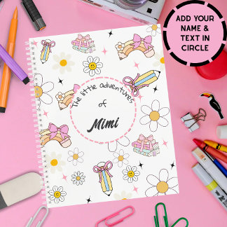 Niedlich Kawaii Personalisiert Kids Name Notebook Notizbuch