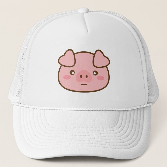 Niedlich Kawaii Pig Truckerkappe (Vorderseite)