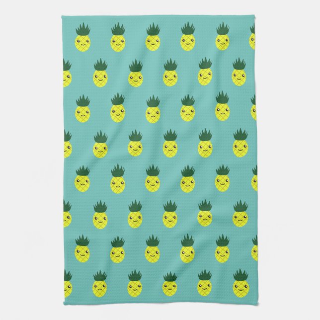 Niedlich Kawaii Pineaple Geschirrtuch (Vertikal)