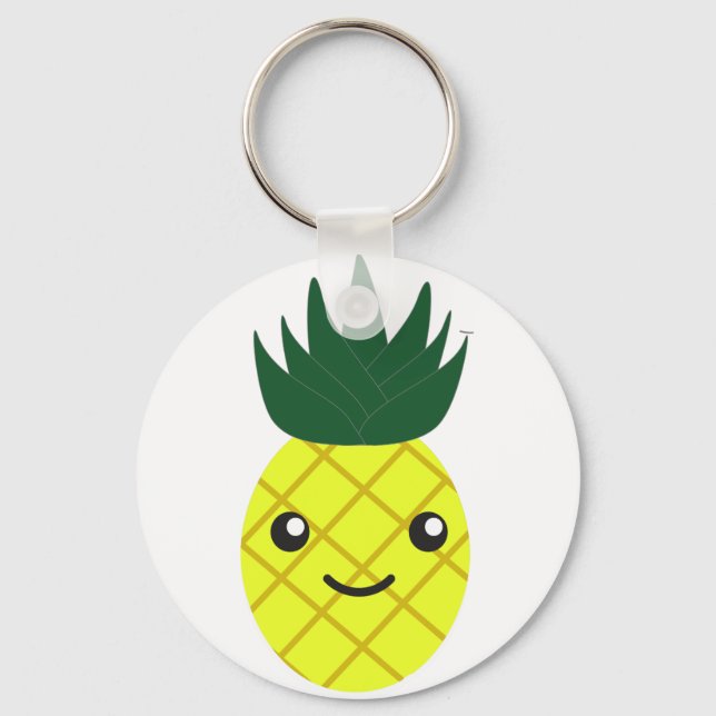 Niedlich Kawaii Pineaple Schlüsselanhänger (Vorderseite)