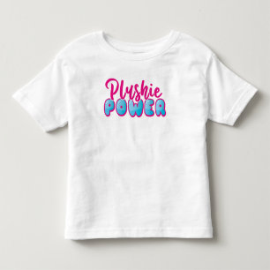 Niedlich Kawaii Pink Blue Plushie Power Kleinkind T-shirt